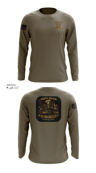 Long Sleeve Performance Shirt, 880th QM CO, Army, Teamtime, Team time, sublimation, custom sports apparel, team uniforms, spirit wear, spiritwear, sports uniforms, custom shirts, team store, custom team store, fundraiser sports, apparel fundraiser