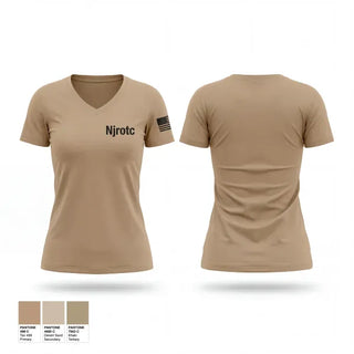 Womens Short Sleeve Vneck Shirt, Njrotc, Navy, Teamtime, Team time, sublimation, custom sports apparel, team uniforms, spirit wear, spiritwear, sports uniforms, custom shirts, team store, custom team store, fundraiser sports, apparel fundraiser