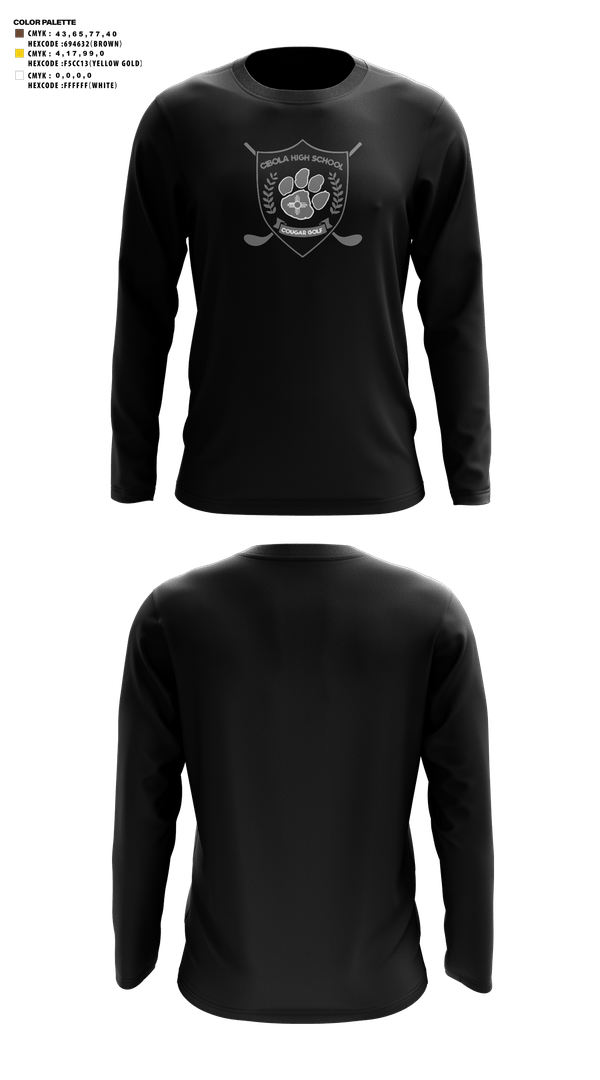 Long Sleeve Performance Shirt, Cibola High School Golf, Golf, Teamtime, Team time, sublimation, custom sports apparel, team uniforms, spirit wear, spiritwear, sports uniforms, custom shirts, team store, custom team store, fundraiser sports, apparel fundraiser