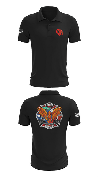 Short Sleeve Performance Polo, Cy Creek Fire 24, Fire Department, Teamtime, Team time, sublimation, custom sports apparel, team uniforms, spirit wear, spiritwear, sports uniforms, custom shirts, team store, custom team store, fundraiser sports, apparel fundraiser