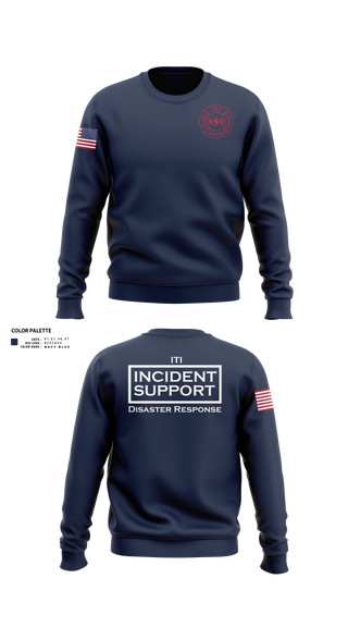 Crew Neck Sweatshirt, ITI Disaster Rescue and Response, EMS/EMT, Teamtime, Team time, sublimation, custom sports apparel, team uniforms, spirit wear, spiritwear, sports uniforms, custom shirts, team store, custom team store, fundraiser sports, apparel fundraiser