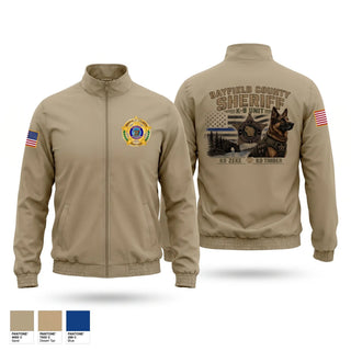 Windbreaker, Bayfield County Sheriff K9 Unit, Police, Teamtime, Team time, sublimation, custom sports apparel, team uniforms, spirit wear, spiritwear, sports uniforms, custom shirts, team store, custom team store, fundraiser sports, apparel fundraiser