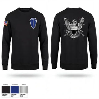 Crew Neck Sweatshirt, Infantry Master Trainer Course, Army, Teamtime, Team time, sublimation, custom sports apparel, team uniforms, spirit wear, spiritwear, sports uniforms, custom shirts, team store, custom team store, fundraiser sports, apparel fundraiser