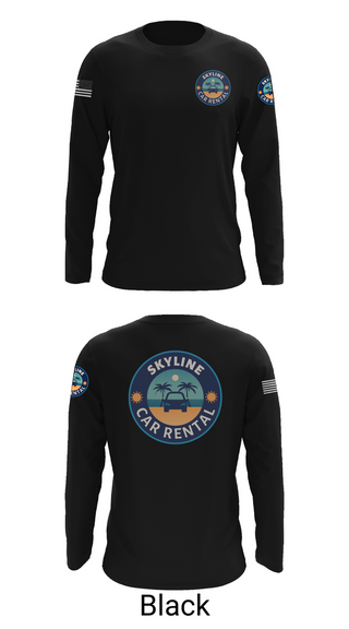 Long Sleeve Performance Shirt, Skyline Car Rental, Men's Basketball, Teamtime, Team time, sublimation, custom sports apparel, team uniforms, spirit wear, spiritwear, sports uniforms, custom shirts, team store, custom team store, fundraiser sports, apparel fundraiser