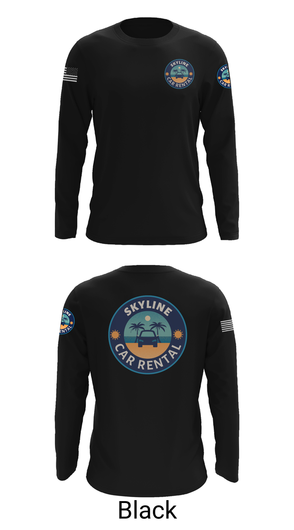 Long Sleeve Performance Shirt, Skyline Car Rental, Men's Basketball, Teamtime, Team time, sublimation, custom sports apparel, team uniforms, spirit wear, spiritwear, sports uniforms, custom shirts, team store, custom team store, fundraiser sports, apparel fundraiser