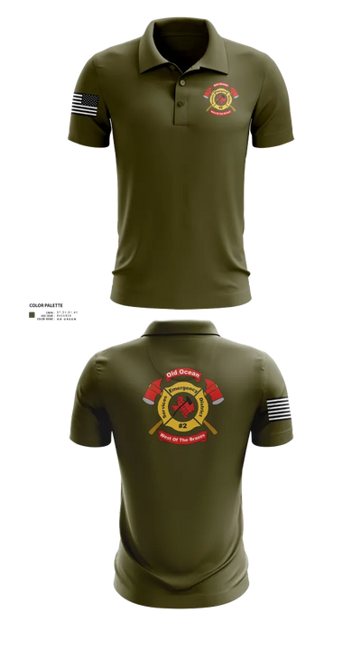 Old Ocean Fire Department 97753494 Short Sleeve Performance Polo - 23