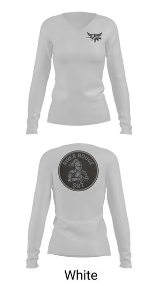 Womens Long Sleeve Vneck Shirt, River Rouge Police Special Response Team, Police, Teamtime, Team time, sublimation, custom sports apparel, team uniforms, spirit wear, spiritwear, sports uniforms, custom shirts, team store, custom team store, fundraiser sports, apparel fundraiser