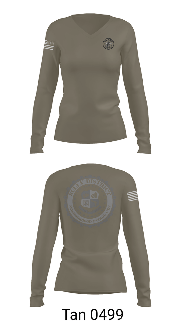 Womens Long Sleeve Vneck Shirt, NPU, Police, Teamtime, Team time, sublimation, custom sports apparel, team uniforms, spirit wear, spiritwear, sports uniforms, custom shirts, team store, custom team store, fundraiser sports, apparel fundraiser