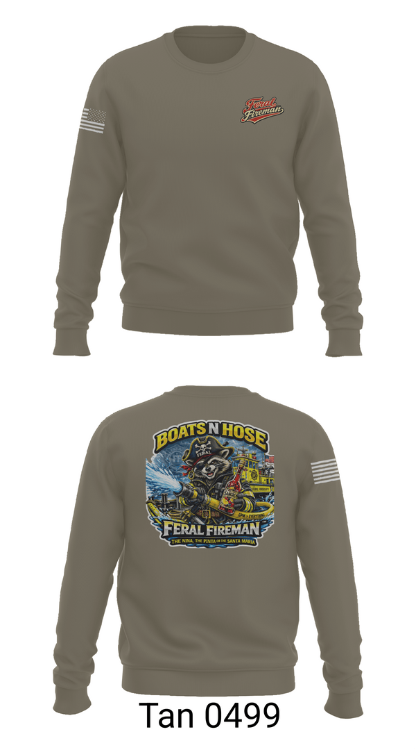 Crew Neck Sweatshirt, Feral Fireman, Fire Department, Teamtime, Team time, sublimation, custom sports apparel, team uniforms, spirit wear, spiritwear, sports uniforms, custom shirts, team store, custom team store, fundraiser sports, apparel fundraiser