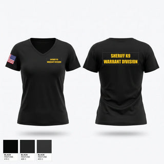 Womens Short Sleeve Vneck Shirt, SHERIFF, Police, Teamtime, Team time, sublimation, custom sports apparel, team uniforms, spirit wear, spiritwear, sports uniforms, custom shirts, team store, custom team store, fundraiser sports, apparel fundraiser