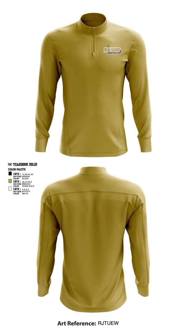 Quarter Zip Jacket, Ball Placement, Men's Basketball, Teamtime, Team time, sublimation, custom sports apparel, team uniforms, spirit wear, spiritwear, sports uniforms, custom shirts, team store, custom team store, fundraiser sports, apparel fundraiser