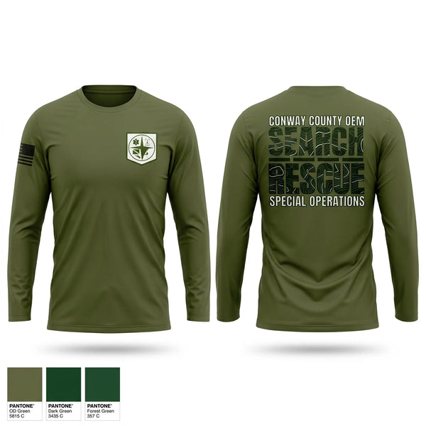 Long Sleeve Performance Shirt, Conway County OEM Rescue, EMS/EMT, Teamtime, Team time, sublimation, custom sports apparel, team uniforms, spirit wear, spiritwear, sports uniforms, custom shirts, team store, custom team store, fundraiser sports, apparel fundraiser
