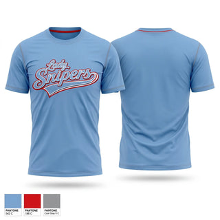 Short Sleeve Performance Shirt, Lady Snipers, Softball, Teamtime, Team time, sublimation, custom sports apparel, team uniforms, spirit wear, spiritwear, sports uniforms, custom shirts, team store, custom team store, fundraiser sports, apparel fundraiser