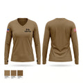 D Co. 1/293rd CLC Women's Long Sleeve V-neck Shirt - 1