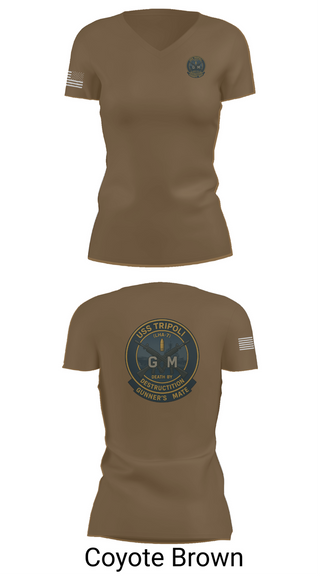 Womens Short Sleeve Vneck Shirt, USS TRIPOLI, , Teamtime, Team time, sublimation, custom sports apparel, team uniforms, spirit wear, spiritwear, sports uniforms, custom shirts, team store, custom team store, fundraiser sports, apparel fundraiser