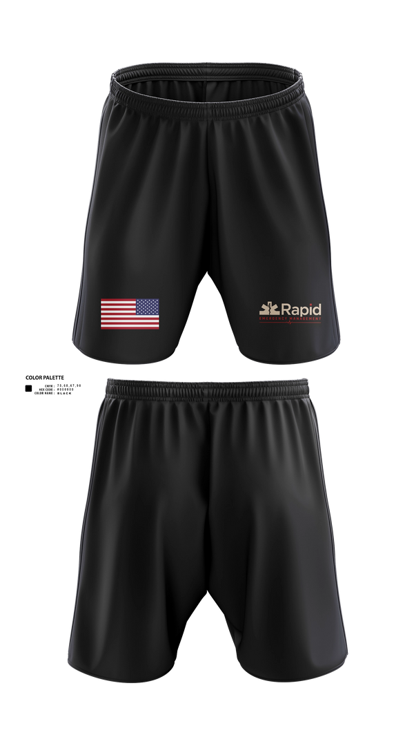 Athletic Shorts With Pockets, Rapid Emergency Management, EMS/EMT, Teamtime, Team time, sublimation, custom sports apparel, team uniforms, spirit wear, spiritwear, sports uniforms, custom shirts, team store, custom team store, fundraiser sports, apparel fundraiser
