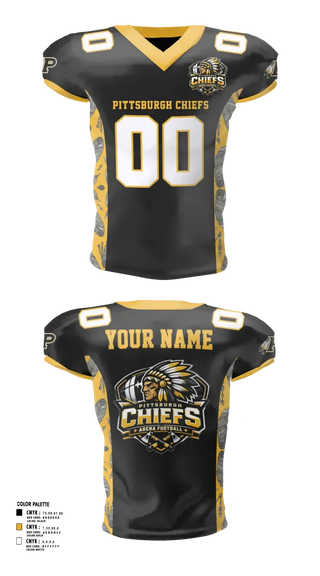Football Jersey, Pittsburgh Chiefs, , Teamtime, Team time, sublimation, custom sports apparel, team uniforms, spirit wear, spiritwear, sports uniforms, custom shirts, team store, custom team store, fundraiser sports, apparel fundraiser