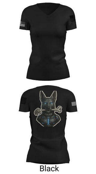 Womens Short Sleeve Vneck Shirt, Willoughby K9, Police, Teamtime, Team time, sublimation, custom sports apparel, team uniforms, spirit wear, spiritwear, sports uniforms, custom shirts, team store, custom team store, fundraiser sports, apparel fundraiser