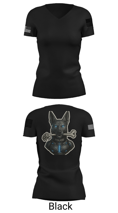 Willoughby K9 40647352 Women's Short Sleeve V-neck Shirt - 27