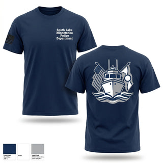 Old School Cotton Feel Shirt, South Lake Minnetonka Police Department, Police, Teamtime, Team time, sublimation, custom sports apparel, team uniforms, spirit wear, spiritwear, sports uniforms, custom shirts, team store, custom team store, fundraiser sports, apparel fundraiser