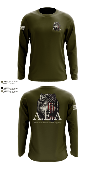 Long Sleeve Performance Shirt, American Enforcement Agency, Police, Teamtime, Team time, sublimation, custom sports apparel, team uniforms, spirit wear, spiritwear, sports uniforms, custom shirts, team store, custom team store, fundraiser sports, apparel fundraiser