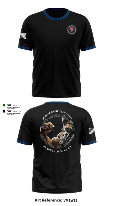 AFJROTC MS-081 DRONE TEAM 88778530 Short Sleeve Performance Shirt - 231