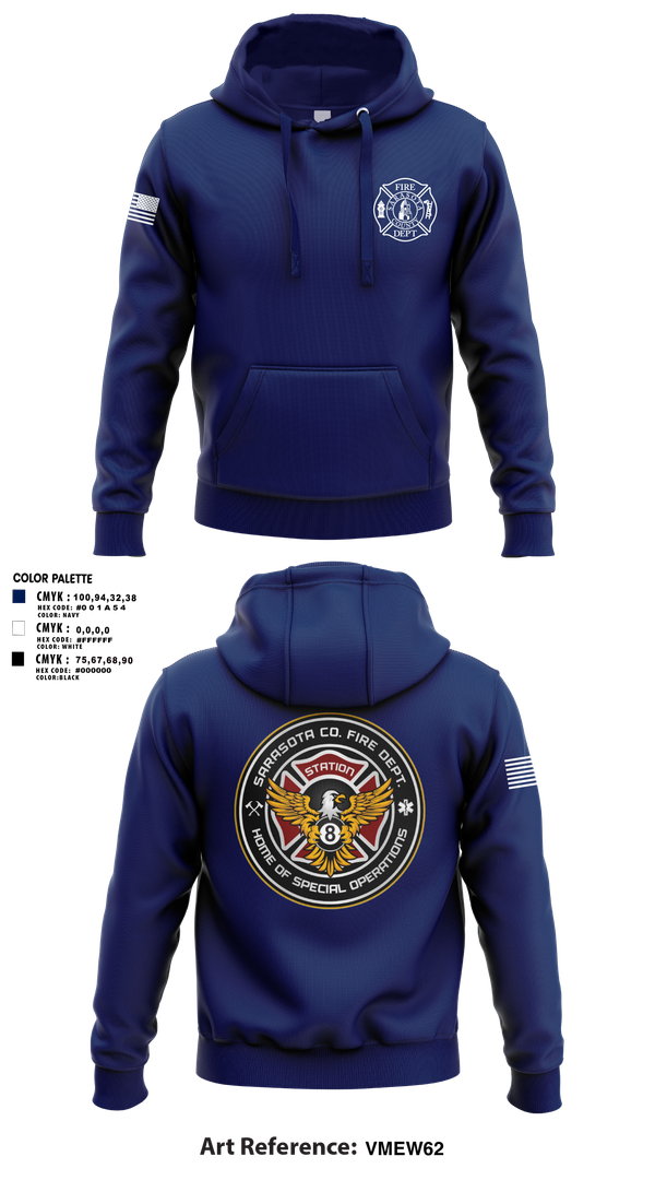 Hoodie, Sarasota County Fire Department, , Teamtime, Team time, sublimation, custom sports apparel, team uniforms, spirit wear, spiritwear, sports uniforms, custom shirts, team store, custom team store, fundraiser sports, apparel fundraiser
