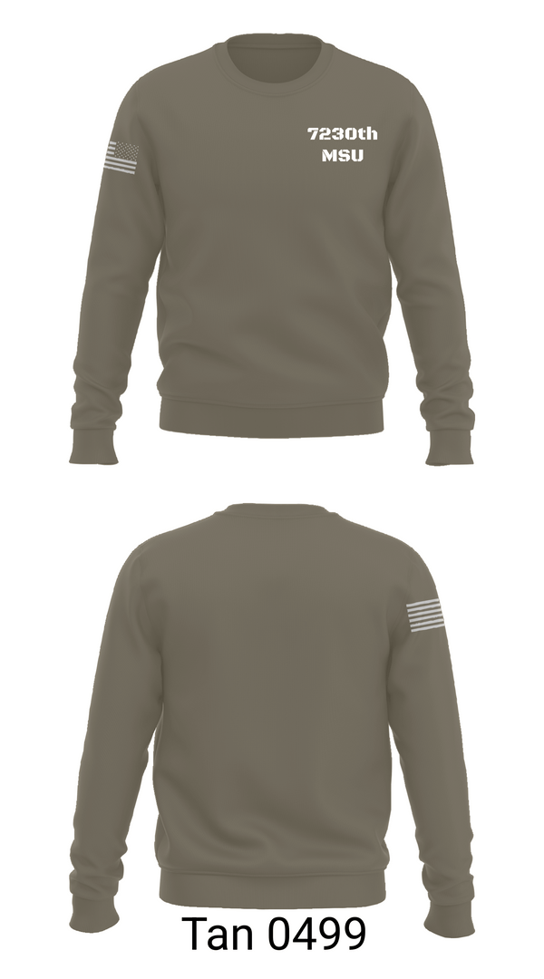 Crew Neck Sweatshirt, 7230th MSU, Army, Teamtime, Team time, sublimation, custom sports apparel, team uniforms, spirit wear, spiritwear, sports uniforms, custom shirts, team store, custom team store, fundraiser sports, apparel fundraiser