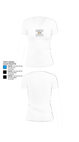 Womens Short Sleeve Vneck Shirt, Gateway, Wrestling, Teamtime, Team time, sublimation, custom sports apparel, team uniforms, spirit wear, spiritwear, sports uniforms, custom shirts, team store, custom team store, fundraiser sports, apparel fundraiser