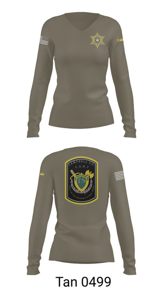 Womens Long Sleeve Vneck Shirt, C.C.S.O. CERT, , Teamtime, Team time, sublimation, custom sports apparel, team uniforms, spirit wear, spiritwear, sports uniforms, custom shirts, team store, custom team store, fundraiser sports, apparel fundraiser