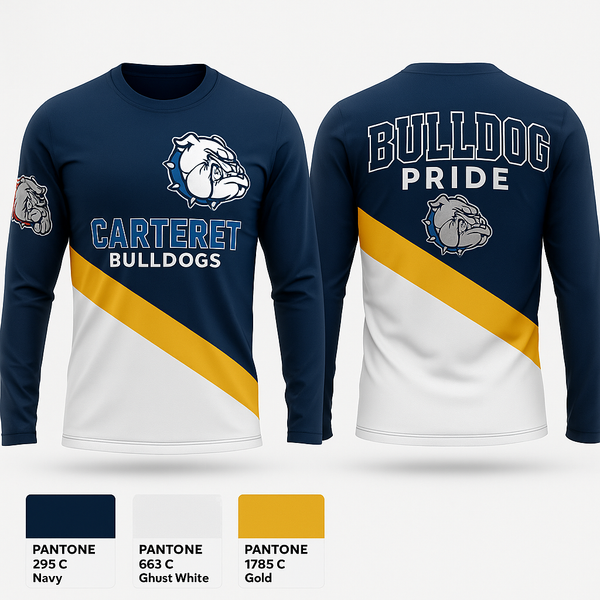 Long Sleeve Performance Shirt, CARTERET BULLDOGS, , Teamtime, Team time, sublimation, custom sports apparel, team uniforms, spirit wear, spiritwear, sports uniforms, custom shirts, team store, custom team store, fundraiser sports, apparel fundraiser