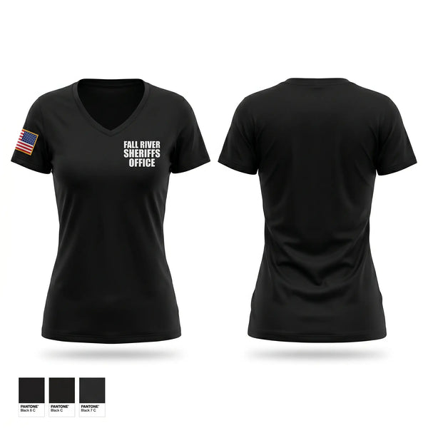 Womens Short Sleeve Vneck Shirt, Fall River Sheriffs Office, Police, Teamtime, Team time, sublimation, custom sports apparel, team uniforms, spirit wear, spiritwear, sports uniforms, custom shirts, team store, custom team store, fundraiser sports, apparel fundraiser