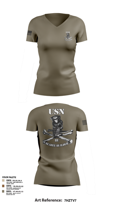 NMCB-25 17597723 Women's Short Sleeve V-neck Shirt - 3