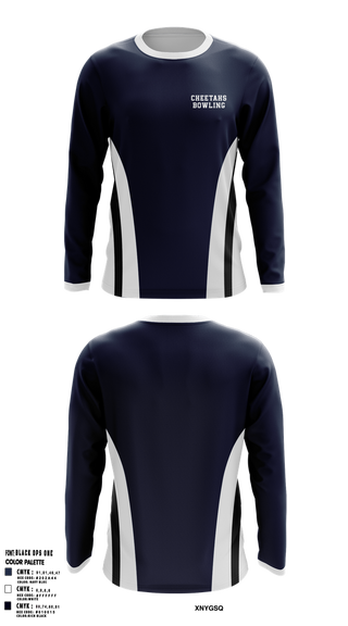 Long Sleeve Performance Shirt, Cheetahs, Bowling, Teamtime, Team time, sublimation, custom sports apparel, team uniforms, spirit wear, spiritwear, sports uniforms, custom shirts, team store, custom team store, fundraiser sports, apparel fundraiser