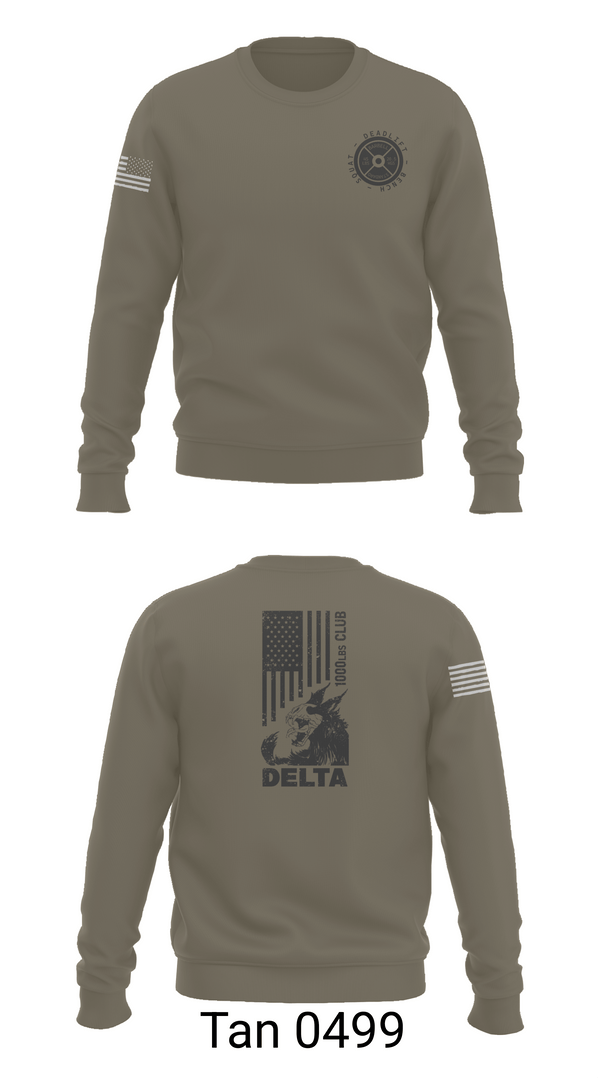 Crew Neck Sweatshirt, Delta 5-7 ADA, Army, Teamtime, Team time, sublimation, custom sports apparel, team uniforms, spirit wear, spiritwear, sports uniforms, custom shirts, team store, custom team store, fundraiser sports, apparel fundraiser