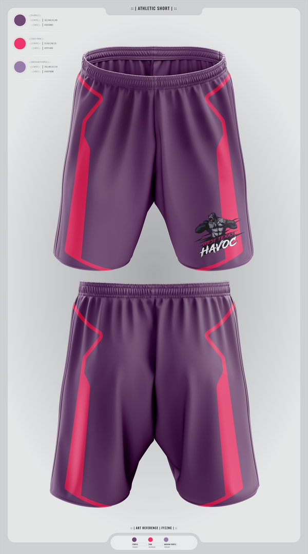 Athletic Shorts With Pockets, West texas Havoc, Baseball, Teamtime, Team time, sublimation, custom sports apparel, team uniforms, spirit wear, spiritwear, sports uniforms, custom shirts, team store, custom team store, fundraiser sports, apparel fundraiser