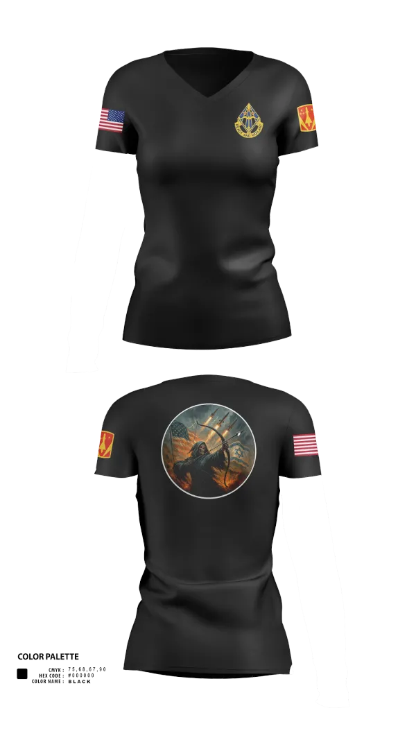 Womens Short Sleeve Vneck Shirt, HHB, 31st ADA BDE, , Teamtime, Team time, sublimation, custom sports apparel, team uniforms, spirit wear, spiritwear, sports uniforms, custom shirts, team store, custom team store, fundraiser sports, apparel fundraiser