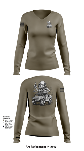 Womens Long Sleeve Vneck Shirt, 278th JMTG-U Mayors Cell Mech., , Teamtime, Team time, sublimation, custom sports apparel, team uniforms, spirit wear, spiritwear, sports uniforms, custom shirts, team store, custom team store, fundraiser sports, apparel fundraiser