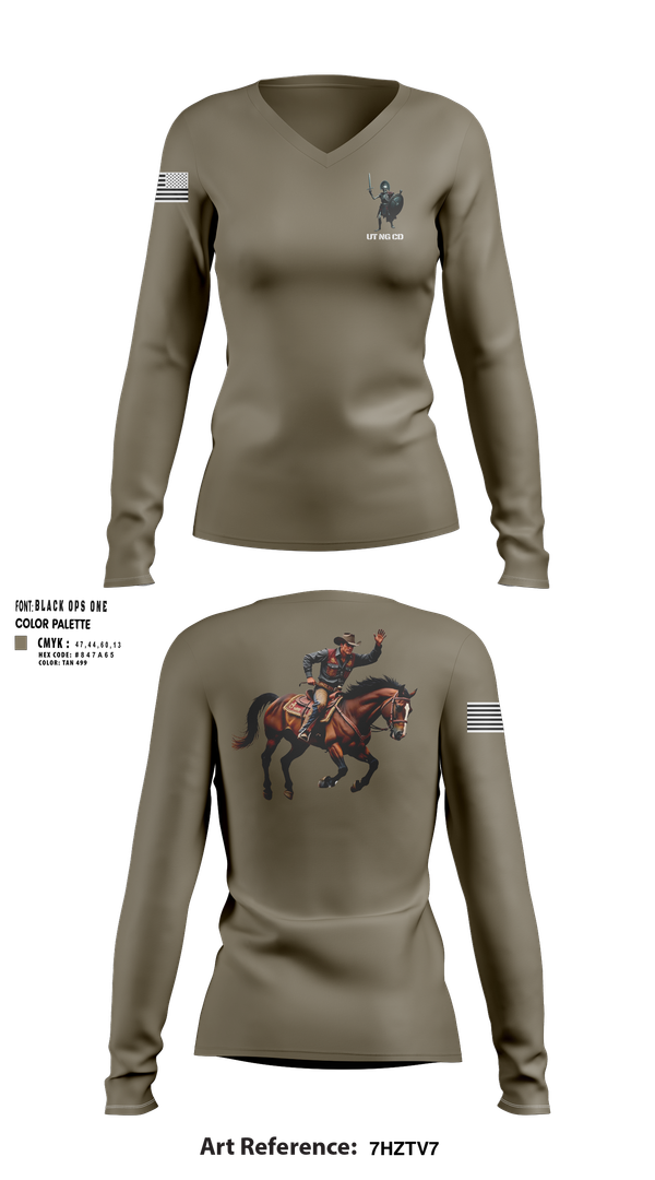 Womens Long Sleeve Vneck Shirt, , Army, Teamtime, Team time, sublimation, custom sports apparel, team uniforms, spirit wear, spiritwear, sports uniforms, custom shirts, team store, custom team store, fundraiser sports, apparel fundraiser