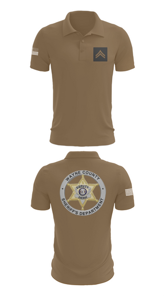 Short Sleeve Performance Polo, Wayne County Sheriff’s Department, Police, Teamtime, Team time, sublimation, custom sports apparel, team uniforms, spirit wear, spiritwear, sports uniforms, custom shirts, team store, custom team store, fundraiser sports, apparel fundraiser