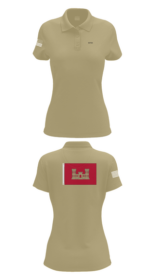 Womens Short Sleeve Performance Polo, B 103 EN BN, National Guard, Teamtime, Team time, sublimation, custom sports apparel, team uniforms, spirit wear, spiritwear, sports uniforms, custom shirts, team store, custom team store, fundraiser sports, apparel fundraiser