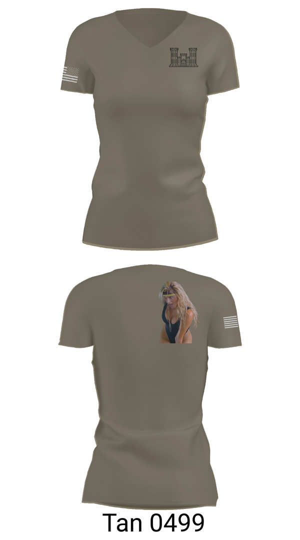 Womens Short Sleeve Vneck Shirt, 309th CEC-I, , Teamtime, Team time, sublimation, custom sports apparel, team uniforms, spirit wear, spiritwear, sports uniforms, custom shirts, team store, custom team store, fundraiser sports, apparel fundraiser