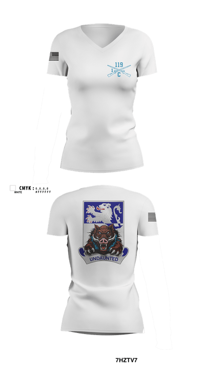 C 1-119 IN Women's Short Sleeve V-neck Shirt - 7