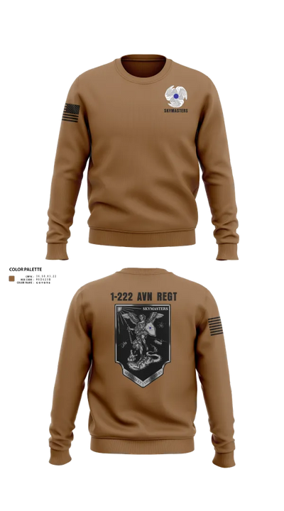 1-222 Aviaition Regiment 73134658 Crew Neck Sweatshirt - 22