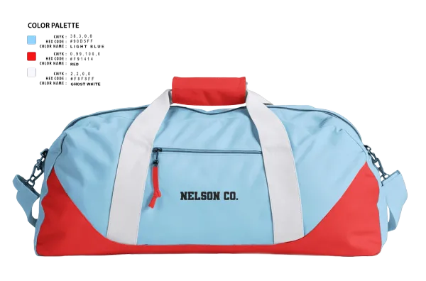 Duffle Bag, Nelson Co., Women's Basketball, Teamtime, Team time, sublimation, custom sports apparel, team uniforms, spirit wear, spiritwear, sports uniforms, custom shirts, team store, custom team store, fundraiser sports, apparel fundraiser
