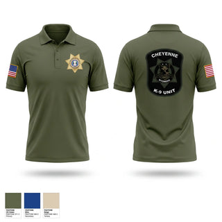 Short Sleeve Performance Polo, Cheyenne pd k9, Police, Teamtime, Team time, sublimation, custom sports apparel, team uniforms, spirit wear, spiritwear, sports uniforms, custom shirts, team store, custom team store, fundraiser sports, apparel fundraiser
