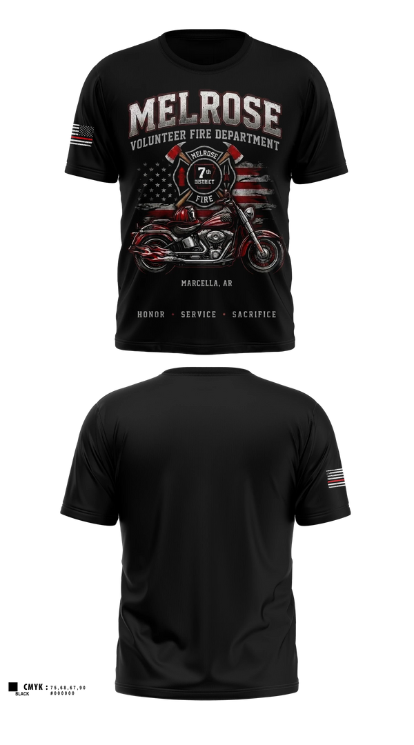 Short Sleeve Performance Shirt, Melrose Volunteer Fire Department, Fire Department, Teamtime, Team time, sublimation, custom sports apparel, team uniforms, spirit wear, spiritwear, sports uniforms, custom shirts, team store, custom team store, fundraiser sports, apparel fundraiser