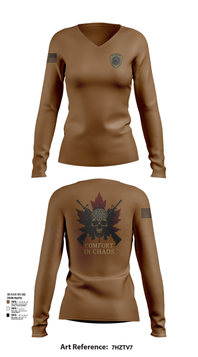 St Albans Police Special Response Team 18297149 Women's Long Sleeve V-neck Shirt - 2