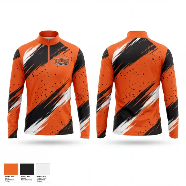 Quarter Zip Jacket, Bandits, Softball, Teamtime, Team time, sublimation, custom sports apparel, team uniforms, spirit wear, spiritwear, sports uniforms, custom shirts, team store, custom team store, fundraiser sports, apparel fundraiser