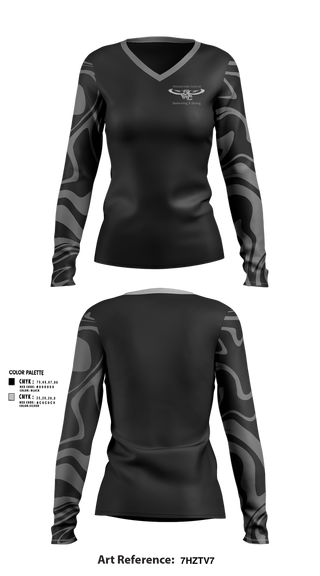 Womens Long Sleeve Vneck Shirt, Westerville Central Swimming & Diving, Swimming, Teamtime, Team time, sublimation, custom sports apparel, team uniforms, spirit wear, spiritwear, sports uniforms, custom shirts, team store, custom team store, fundraiser sports, apparel fundraiser